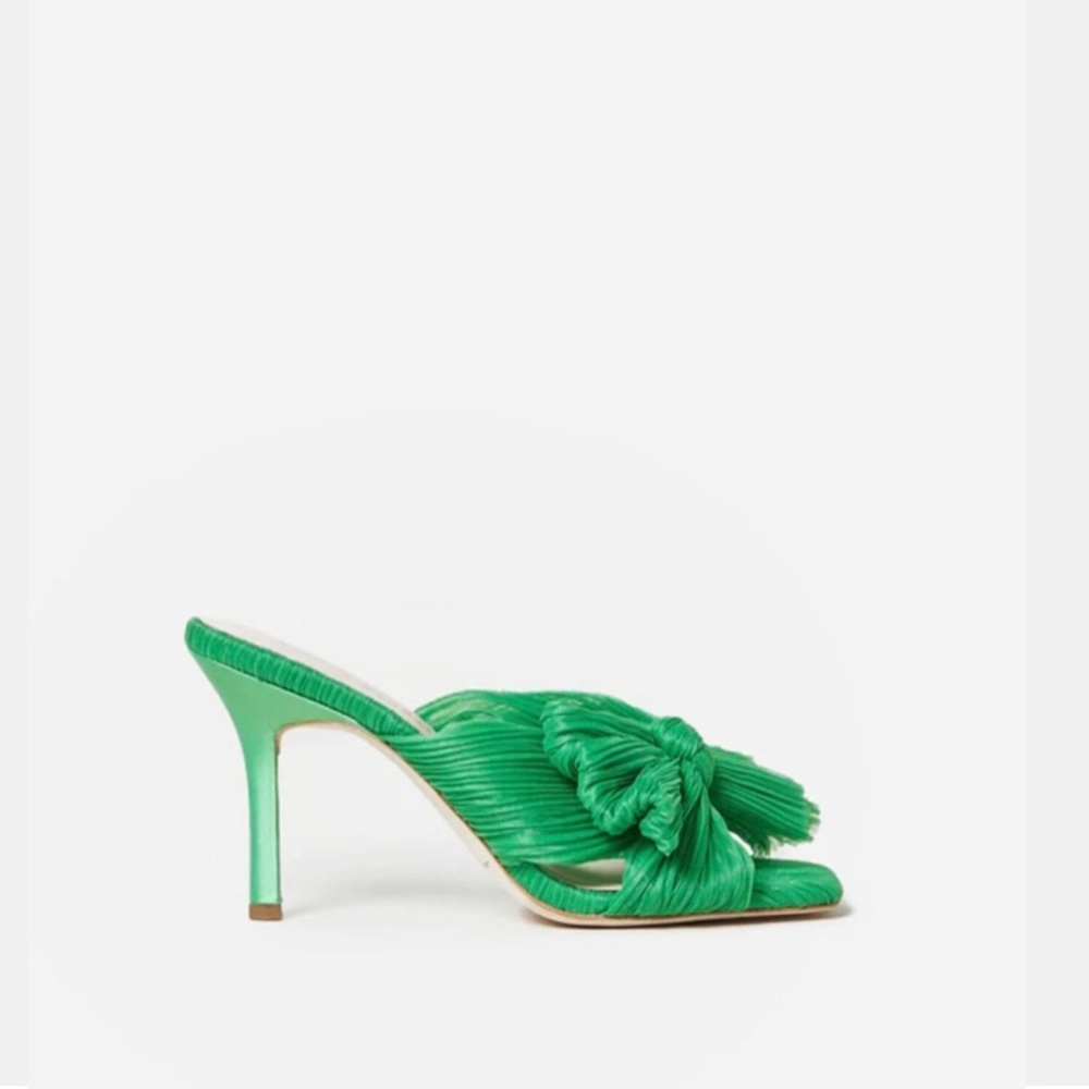 Loeffler Randall Claudia clover organza bow mule sandals 6